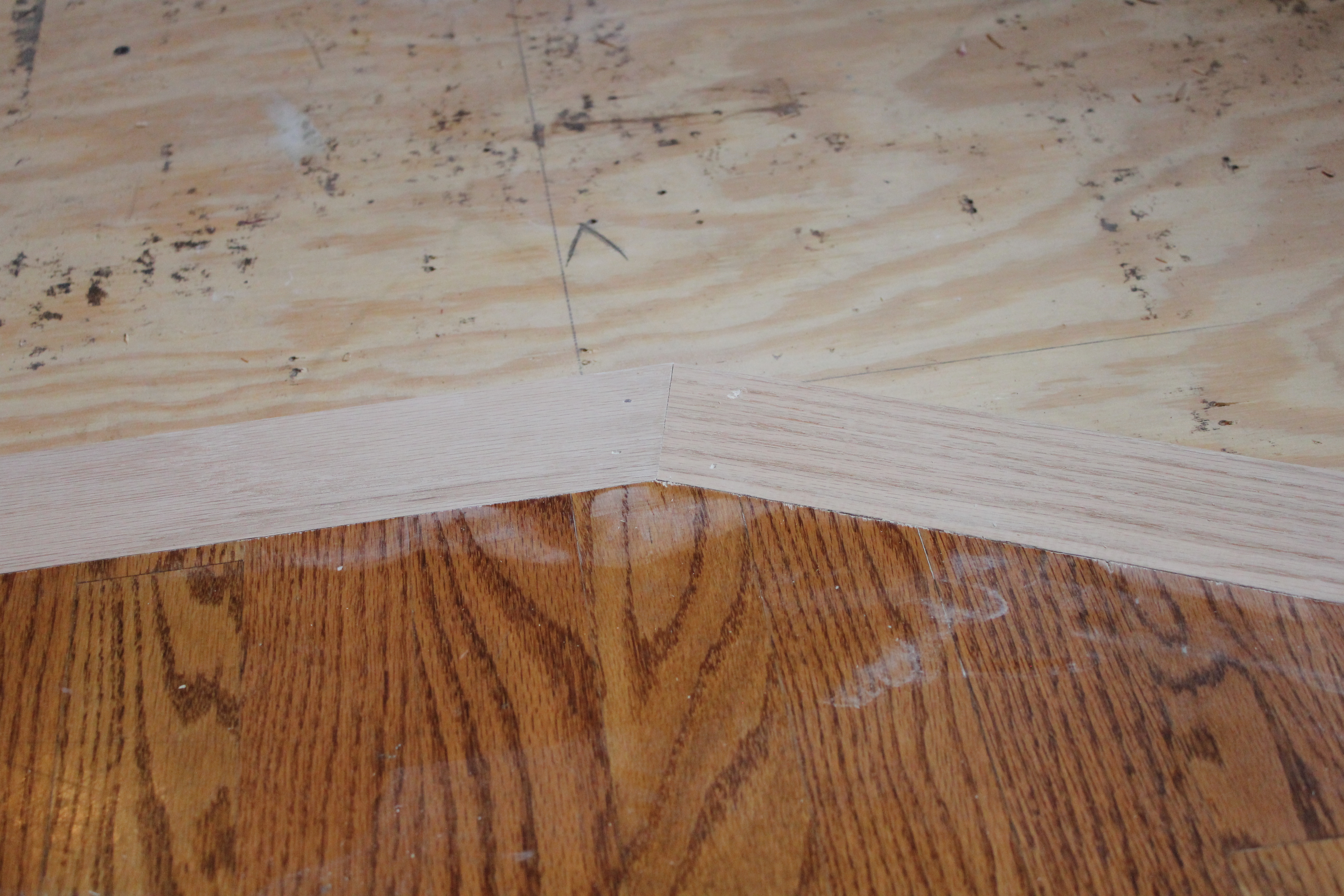 Plywood infill cut